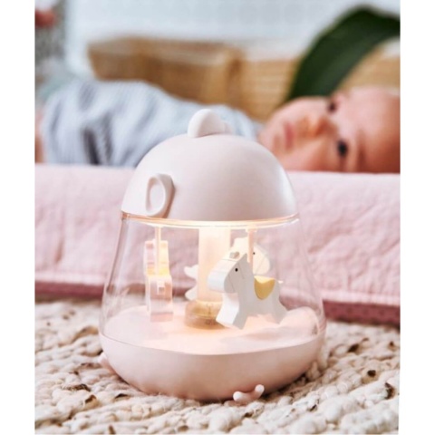 Lampka z pozytywką Rabbit&Friends kurczaczek różowy