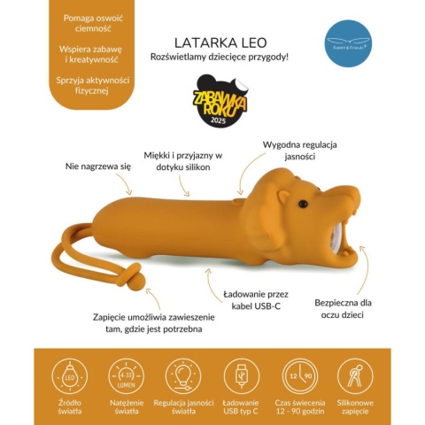 Latarka Lew Leo Rabbit&Friends