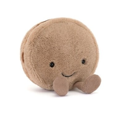 Pluszak makaronik Jellycat czekoladowy przód