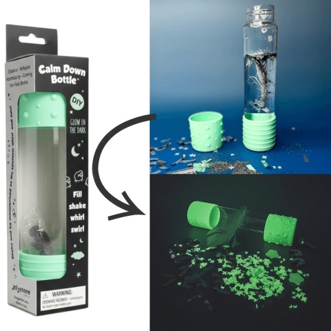 Sensoryczna butelka DIY Jellystone świecąca w ciemności