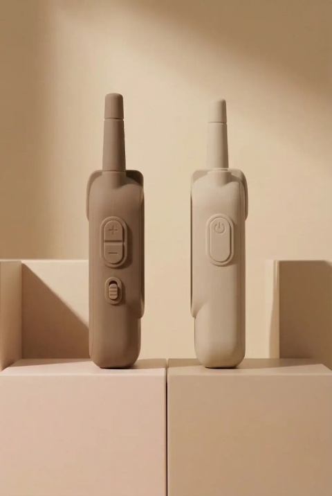 Video Walkie Talkie KidLupe beżowe i brązowe - bok