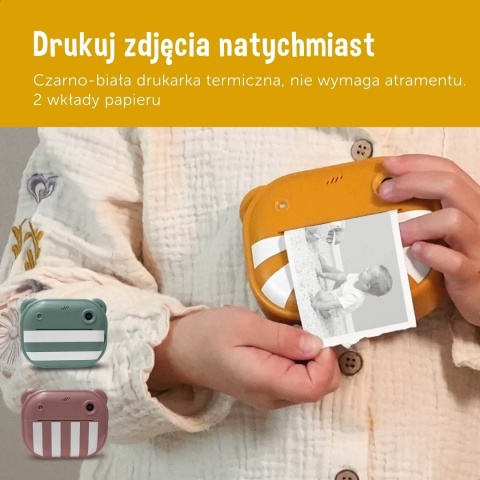 Aparat cyfrowy z drukarką Zuzu Fun różowy - natychmiastowe zdjęcia