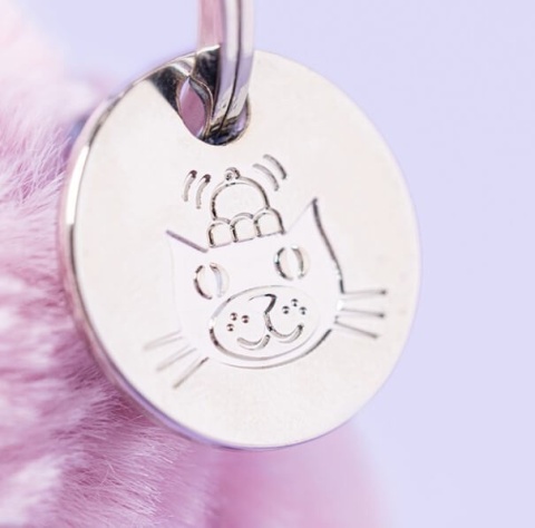 Breloczek króliczek Jellycat liliowy z kwiecistymi uszami