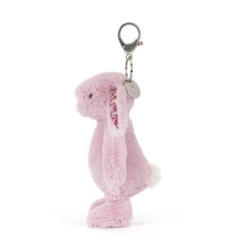 Breloczek króliczek Jellycat liliowy z kwiecistymi uszami