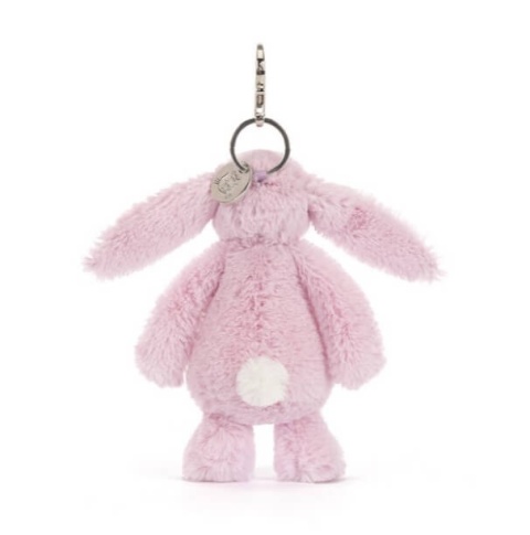 Breloczek króliczek Jellycat liliowy z kwiecistymi uszami - tył