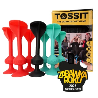 Gra w rzutki z przyssawkami Tossit zestaw startowy czerwony