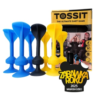 Gra w rzutki z przyssawkami Tossit zestaw startowy niebieski