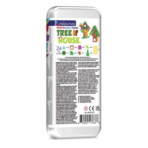 Klocki Magnetyczne MAGNA-TILES Travel Treehouse 24 el. - opakowanie tył