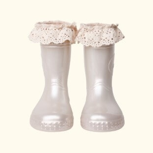 Ocieplacze dziecięce Mudme Cream Pearl w kaloszach
