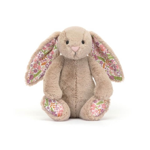 Maskotka króliczek Jellycat Petal z kwiecistymi uszami beżowy przód