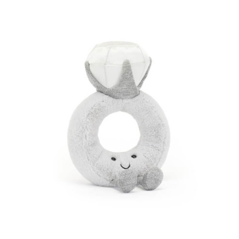 Pluszowy pierścionek z diamentem Jellycat - przód