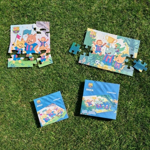 Puzzle 12 elementów Miniland FC Barcelona - obrazki