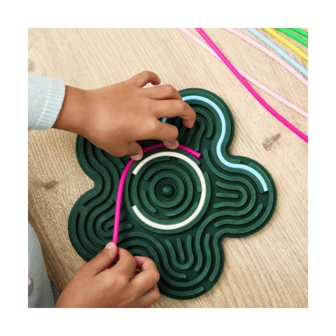 Puzzle sensoryczne flexihetti Minland kwiatek - elastyczne makaroniki