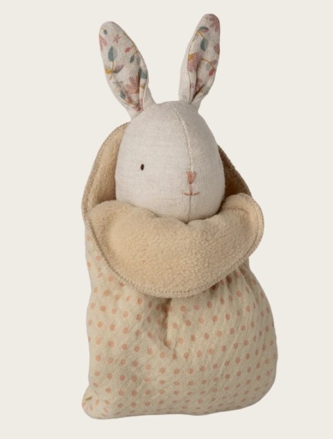Mini króliczka Maileg Lullaby freinds naturalny - w kocyku
