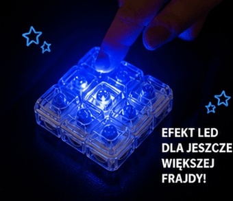 Klikacz antystresowy brelok kliker klawiatura świecąca LED