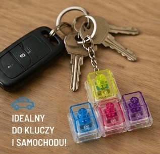Klikacz antystresowy brelok kliker klawiatura świecąca LED kolorowy T4 - idealny do kluczy