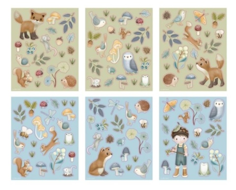 Książeczka z naklejkami Littel Dutch Forest Friends - zestaw