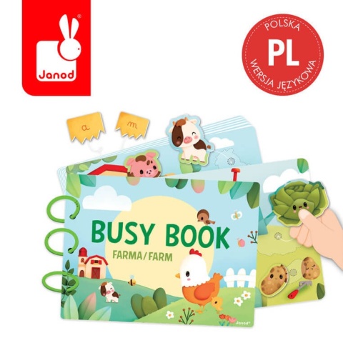 Książeczka z zadaniami Janod Busy Book Farma - przód