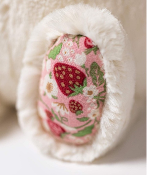 Maskotka króliczek Jellycat Berry z kwiecistymi uszami kremowy