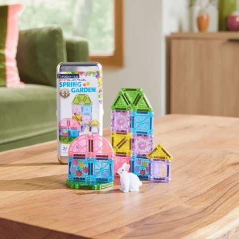 Micro klocki magnetyczne MAGNA-TILES Spring Garden Travel 24 el.