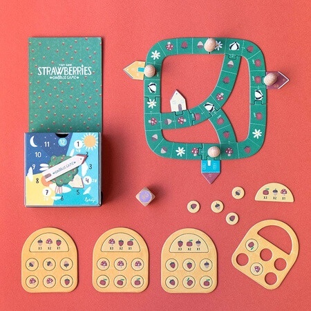 Mini Gra Strawberries Londji - elementy zestawu