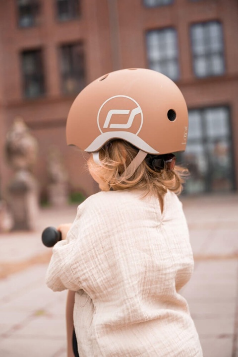 Mocha kask Scootandride XXS-S dla dzieci 1-5lat - na głowie dziecka