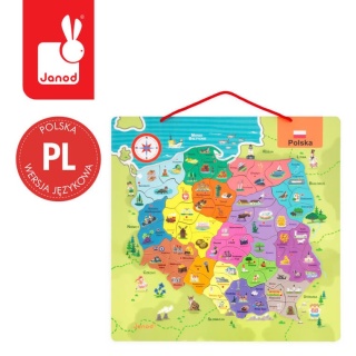 Puzzle magnetyczne Janod mapa Polski