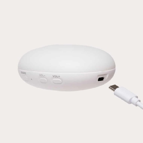 Szumiąca foka z lampką nocą Moonie 2.0. sand - kremowa - sensor ładowanie