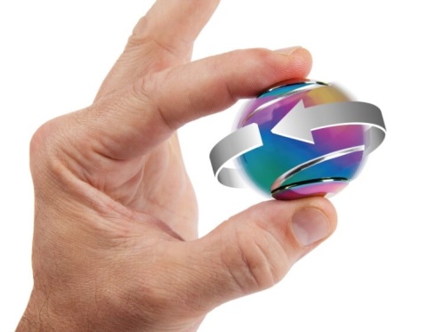 Wielokolorowy spinner bopster Spin Ball metaliczny - obroty