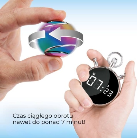 Wielokolorowy spinner bopster Spin Ball metaliczny - mierzenei czasu