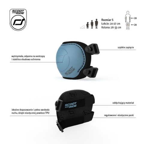 Zestaw Ochraniaczy dla dzieci SCOOTANDRIDE Steel S