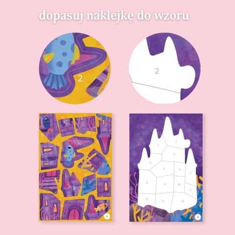 Zestaw kreatywny Tiger Tribe wyklejanka numerowa syrenki - jak dopasować do wzoru