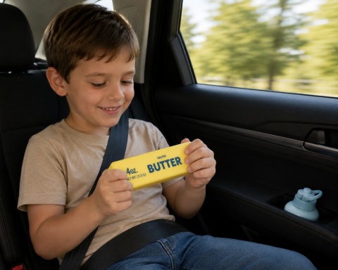 Gniotek Antystresowy Masło Squishy Miękka Zabawka Sensoryczna BUTTER - zabawa w aucie