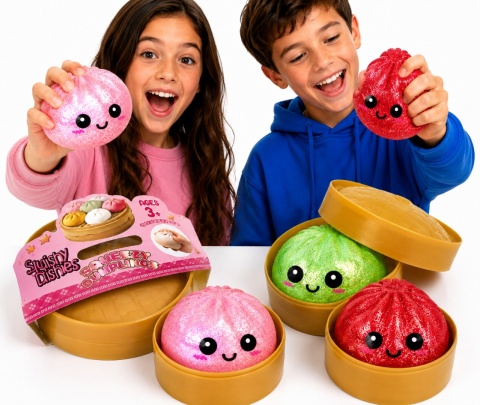 Gniotek Antystresowy Pieróg Brokatowy XXL - Sensoryczna Zabawka Squishy - zielony - zabawa dzieci