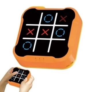 Gra elektroniczna kółko i krzyżyk Tic Tac Toe pomarańczowa
