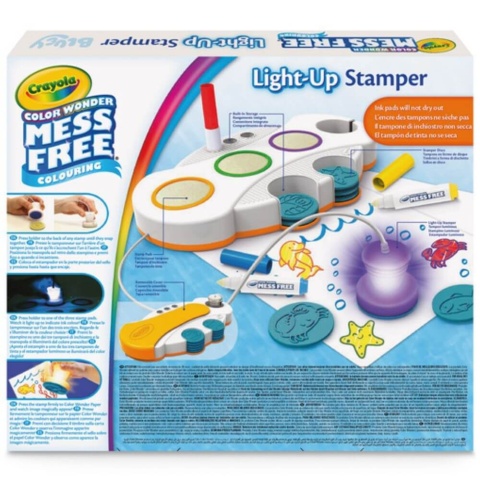 Podświetlane stemple z magicznym tuszem Crayola - tył opakowania