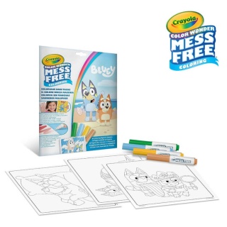 Kolorowanka z niebrudzącymi flamastrami Crayola Bluey