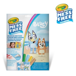 Kolorowanka z niebrudzącymi flamastrami Crayola Bluey