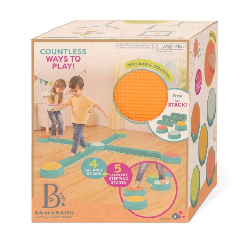 Kombinacyjna ścieżka sensoryczna B.toys Balance & Build Set - opakowanie