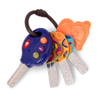 Granatowe klucze samochodowe z pilotem w kluczyku B.Toys LucKeys