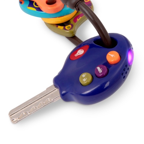 Granatowe klucze samochodowe z pilotem w kluczyku B.Toys LucKeys