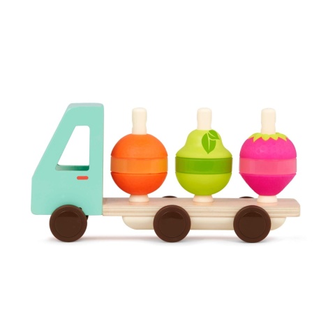 Drewniana ciężarówka z owocami B.Toys Stack & Roll Fruit Truck