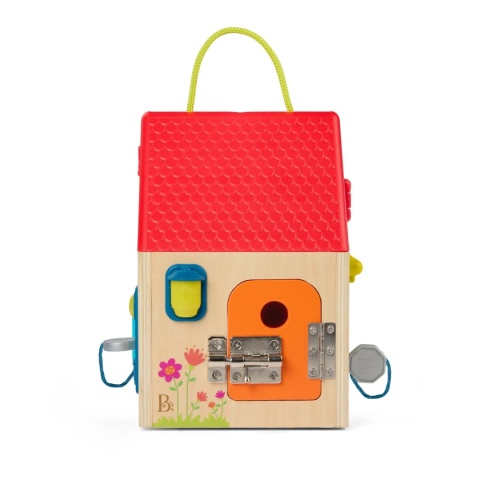 Domek z zamkami B.Toys Unlock & Learn Box  - bok prawa strona