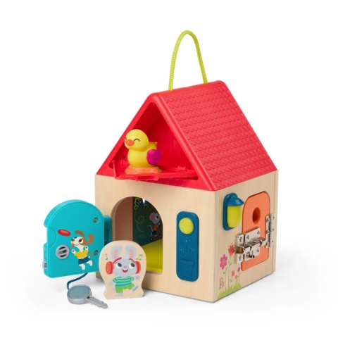 Domek z zamkami B.Toys Unlock & Learn Box - tył