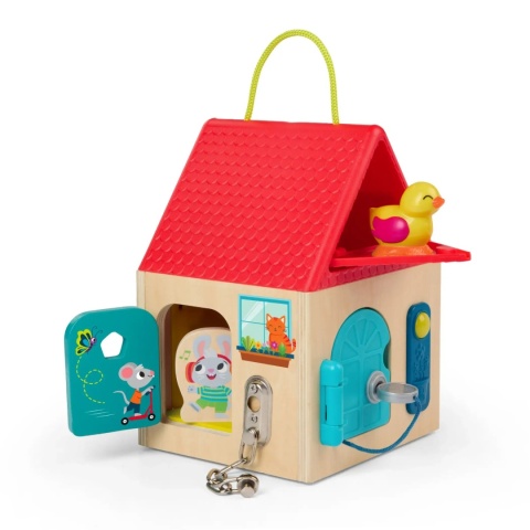 Domek z zamkami B.Toys Unlock & Learn Box - kaczuszka