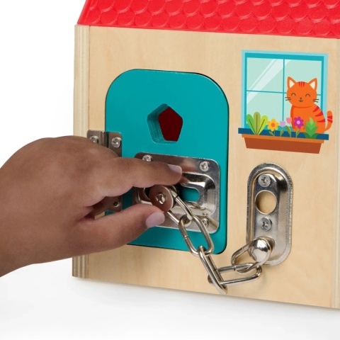Domek z zamkami B.Toys Unlock & Learn Box  - zamknięcie