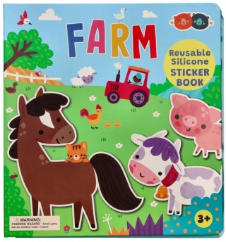Książeczka z naklejkami silikonowymi Buddy & Barney farma