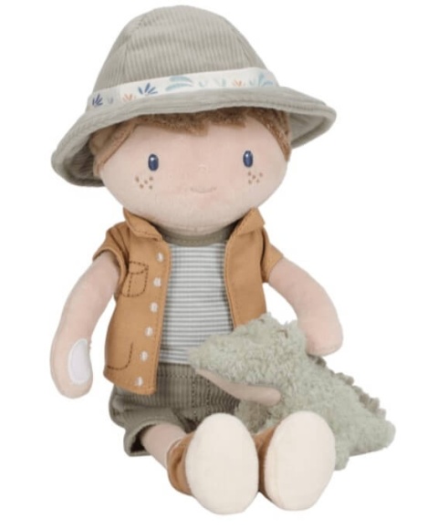 Laleczka materiałowa Little Dutch Jim Safari Friends - z krokodylem