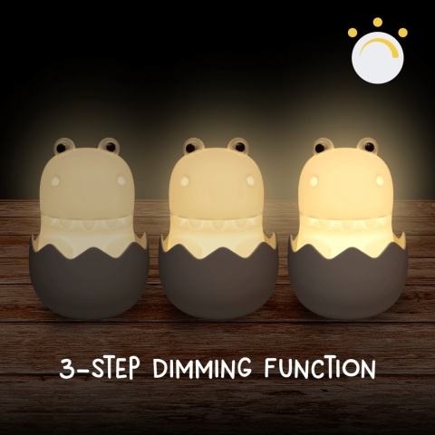 Lampka nocna Eggy's Mystery Lights EGGY DIGGY DINO w kształcie Dinozaura - odcienie światła