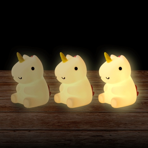 Lampka nocna Eggy's Mystery Lights w kształcie jednorożca - jasność światła